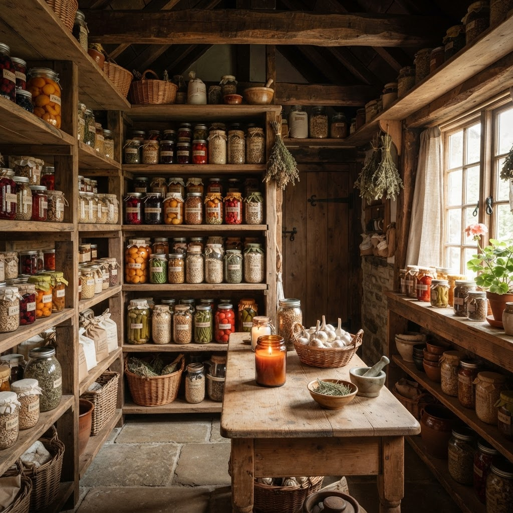 A well-stocked natural storehouse interior